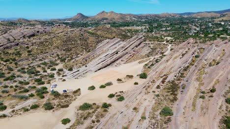 las rocas de vázquez, famoso lugar de filmación a las afueras de los ángeles, california con una formación rocosa distinta