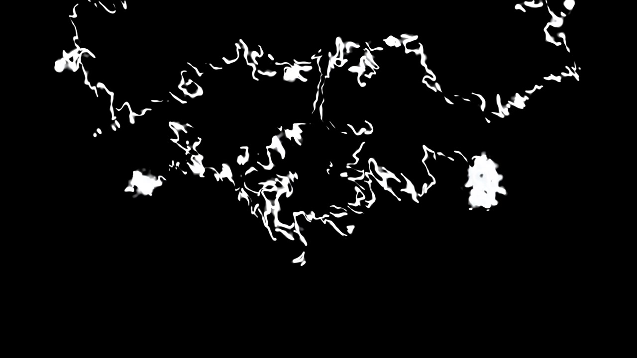 Abstract White Liquid Splashes on Black Background