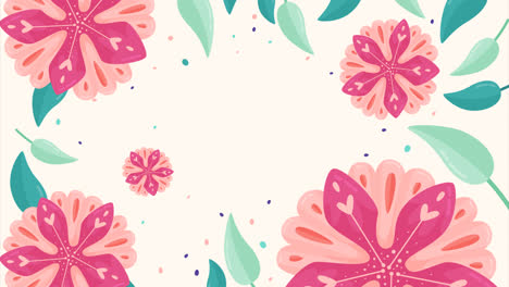 Motion-Graphic-of-Colorful-floral-background-with-flat-design