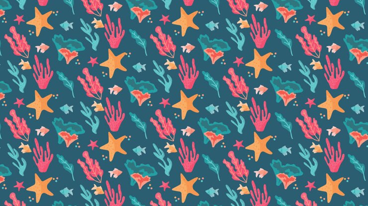 grafico di movimento di un modello di corallo disegnato a mano