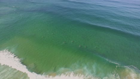 Draufsicht-Auf-Surfer-In-Cordoama,-Portugal