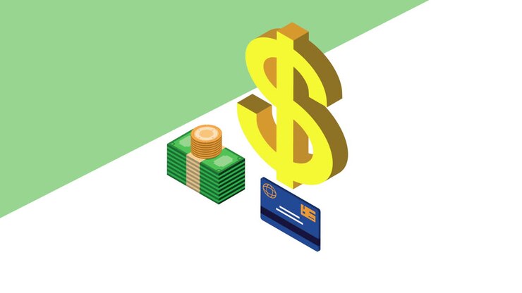 Animation af dollarsymbol og penge