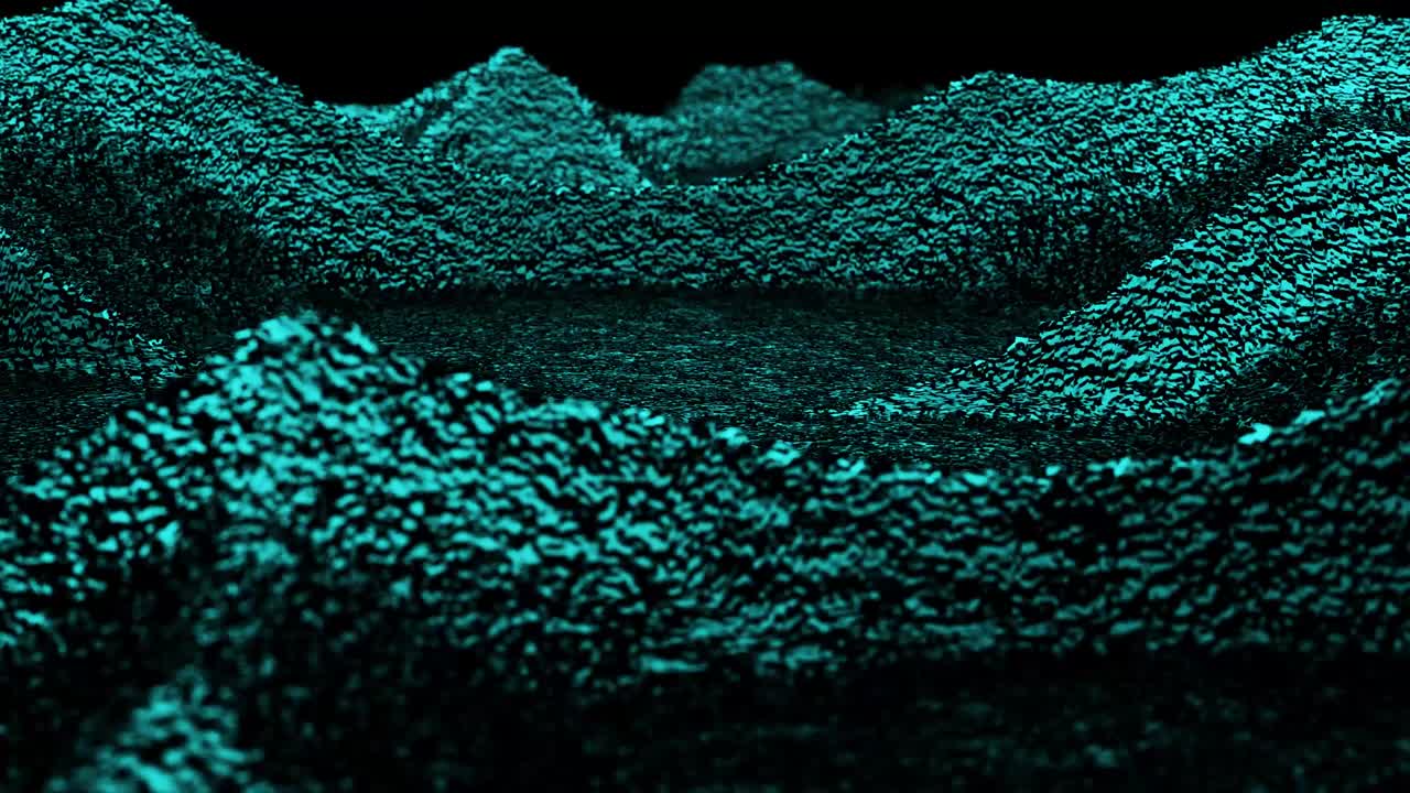 Monochrome animation of waves and ripples noise on surface like asphalt.