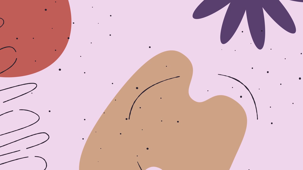 Abstract Animated Background with Organic Shapes and Moving Elements