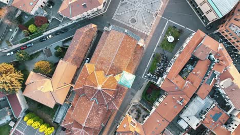 drone footage of saronno, italy