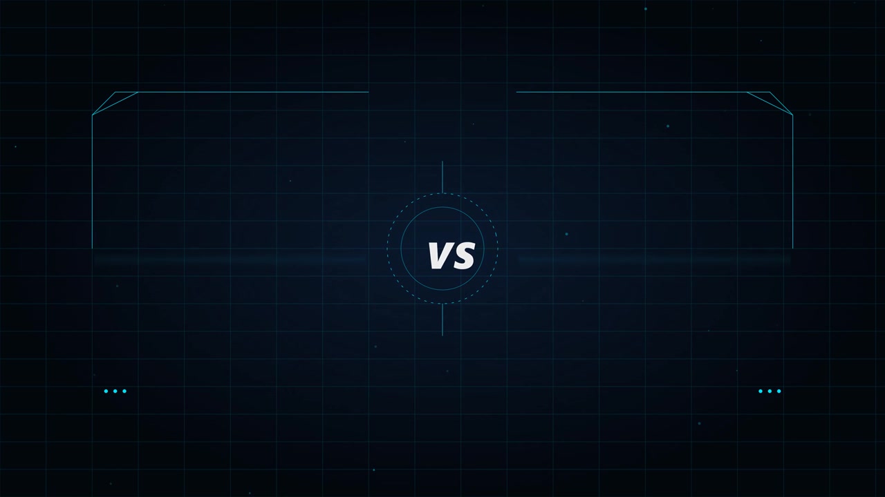 Grafica per schermata di confronto con interfaccia digitale futuristica