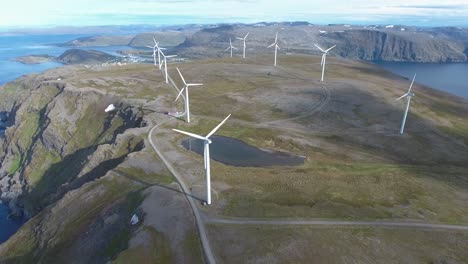 Windmills-for-electric-power-production-Havoygavelen-windmill-park-Norway