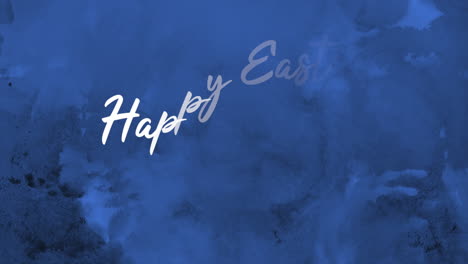 Animation-text-Happy-Easter-on-blue-fashion-and-brush-background-2