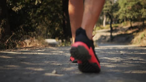 person running on a trail