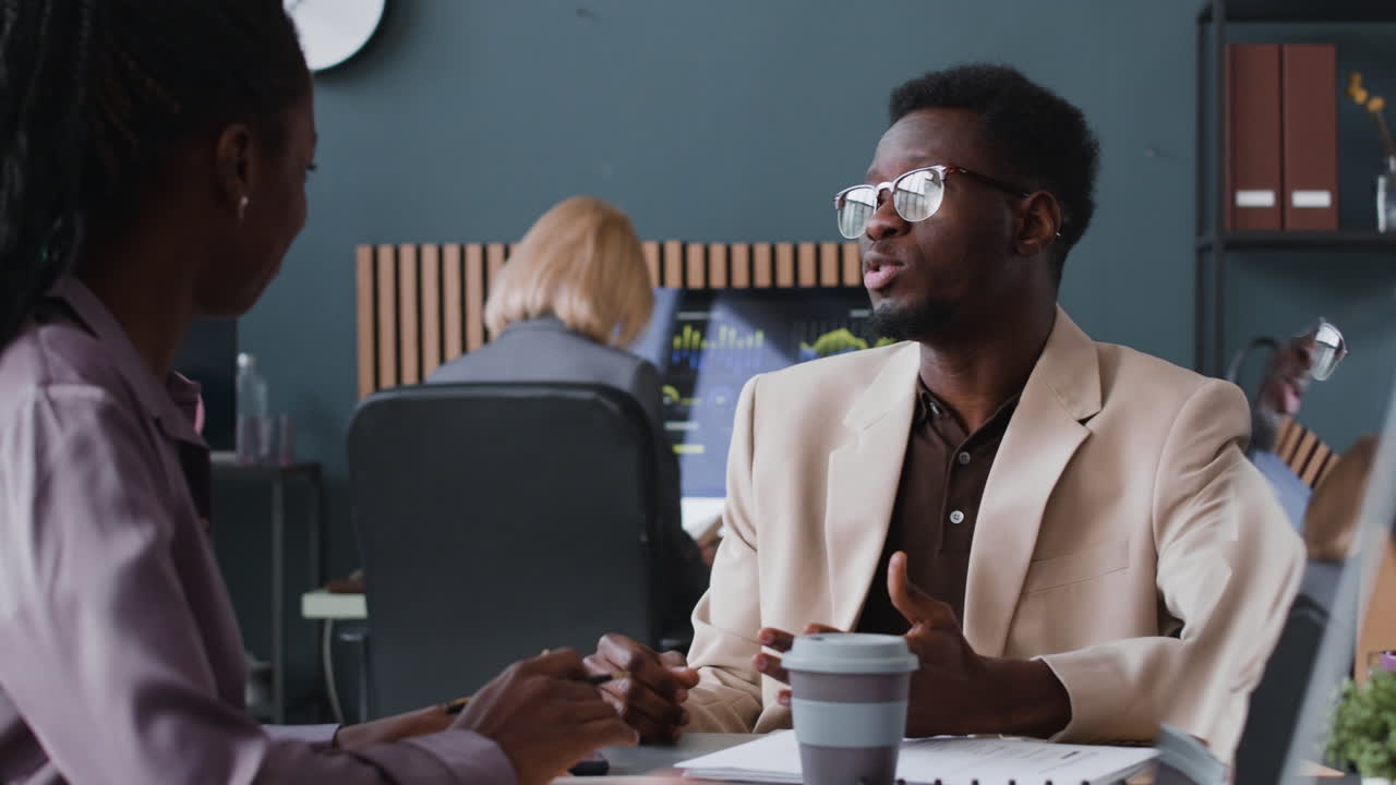 Business Meeting in Modern Office