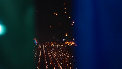 festival de las linternas en el cielo nocturno