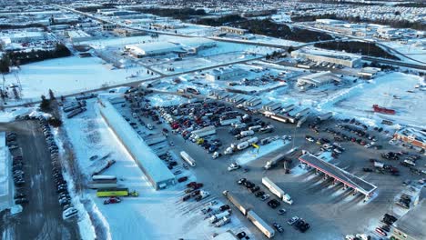 Aerial-Freedom-convoy-2022-leaving-Kingston-Ontario-Canada