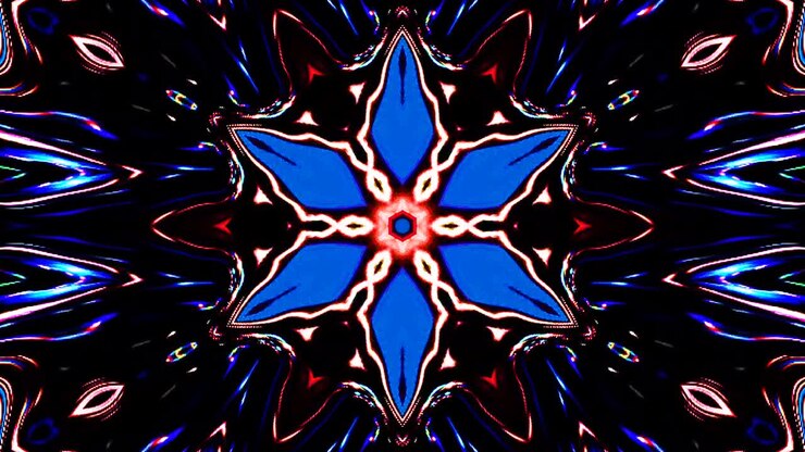 Jasné abstraktní plnobarevné světlo, kaleidoskop.