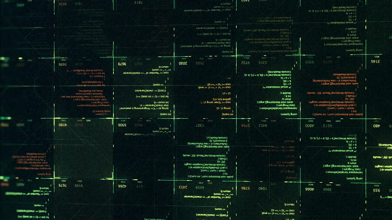 Abstract Computer Code Display