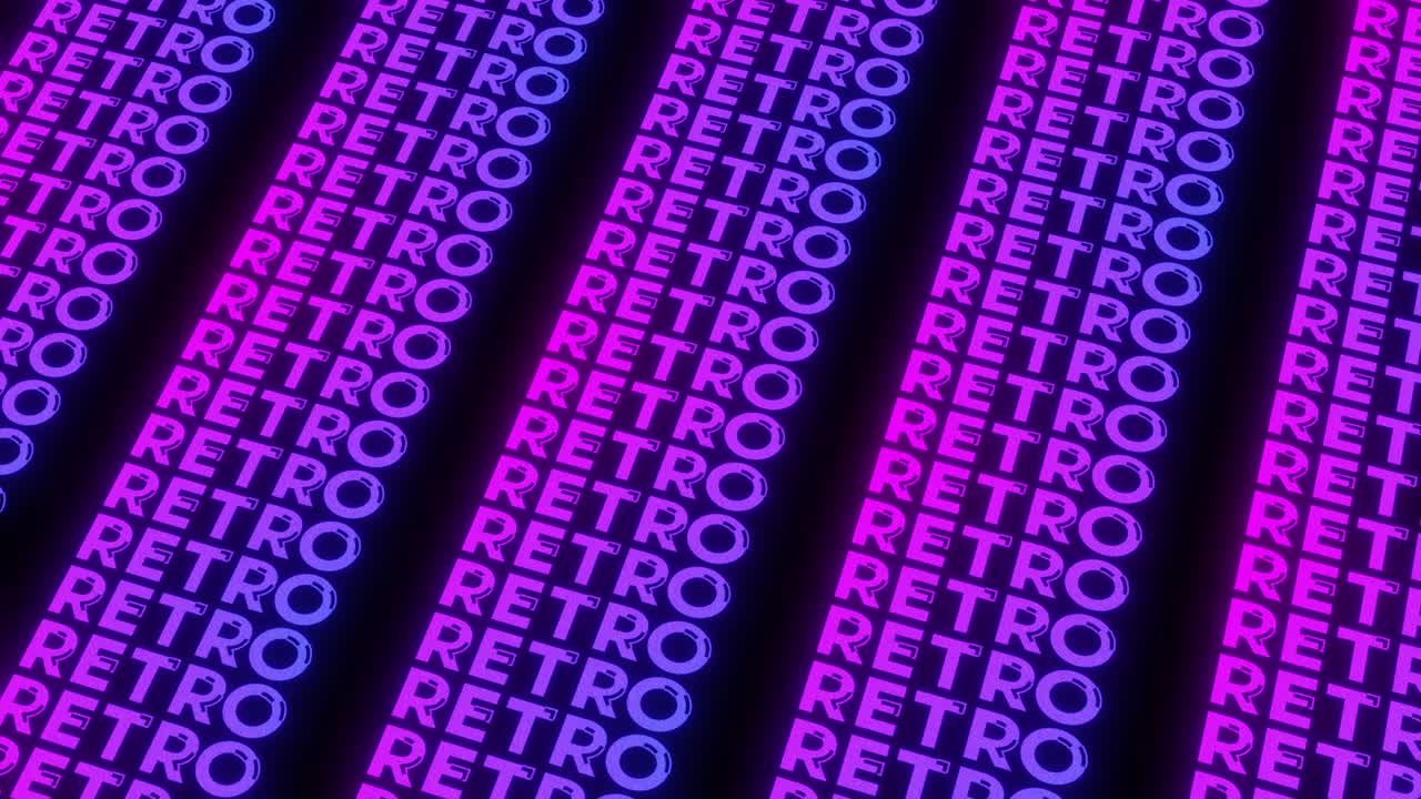 fondo de azulejos retro de desplazamiento repetitivo con bucle de contorno de persecución