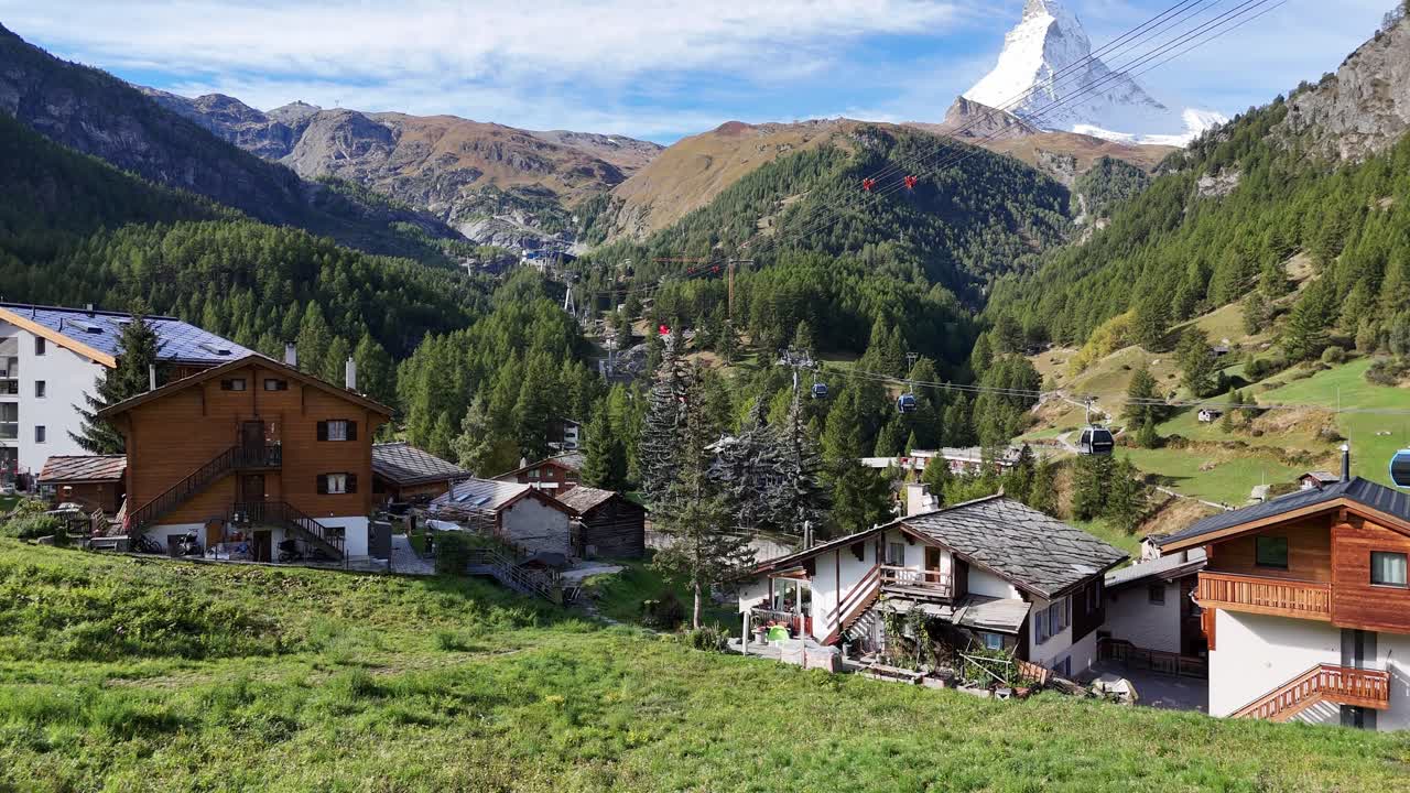 Stunning View of the Matterhorn and Zermatt Valley in the Swiss Alps