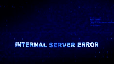 texto interno del servidor ruido digital contracción glitch distorsión efecto error animación.