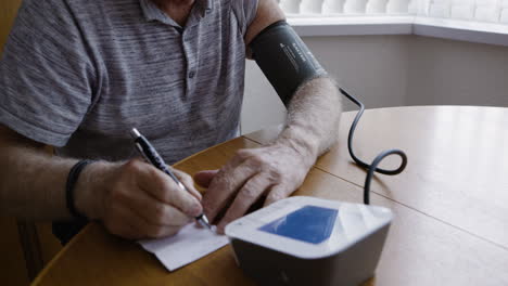 measuring blood pressure at home