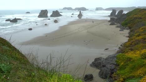 Paisaje-De-La-Costa-De-Oregon-En-Un-Día-Nublado