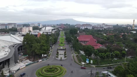 view from the main door of gadjah mada university, yogyakarta