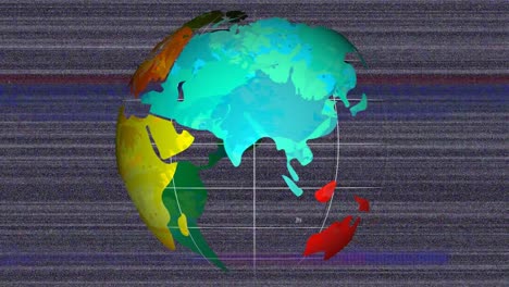 Animation-of-interference-over-colorful-globe