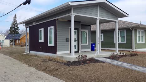 tiny home in cass neighborhood, to help with homelessness and people in need