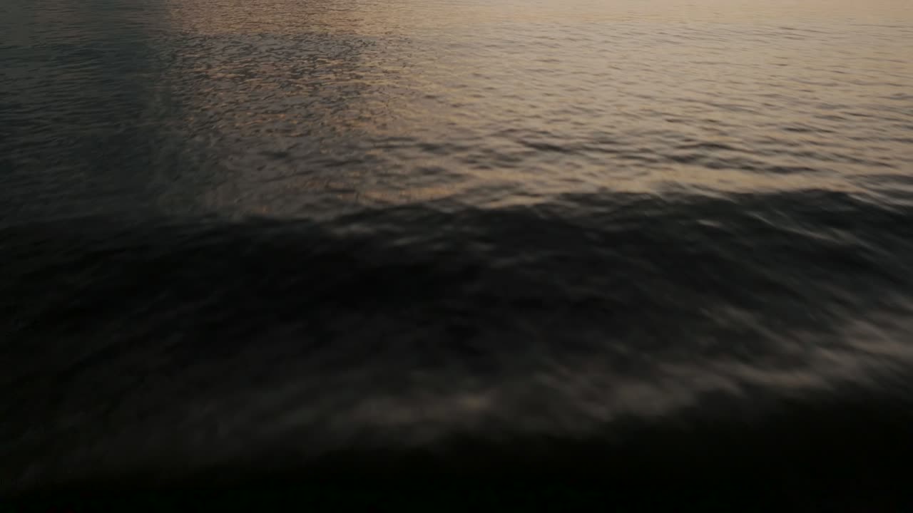Flight Over Tranquil Beach In Guanacaste, Costa Rica at Sunset - drone shot