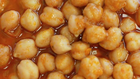 closeup of chickpeas in a bowl