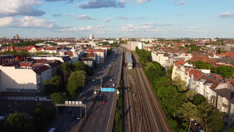 houses fronts directly on the s-bahn and highway