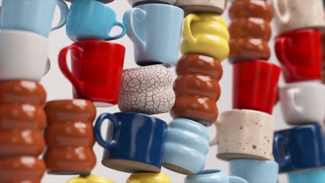 stacked colorful cups