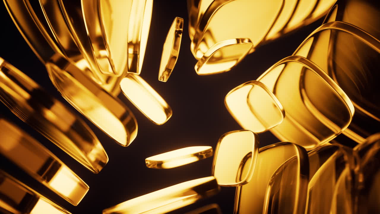 Abstract glass fragment flower background, 3d rendering.