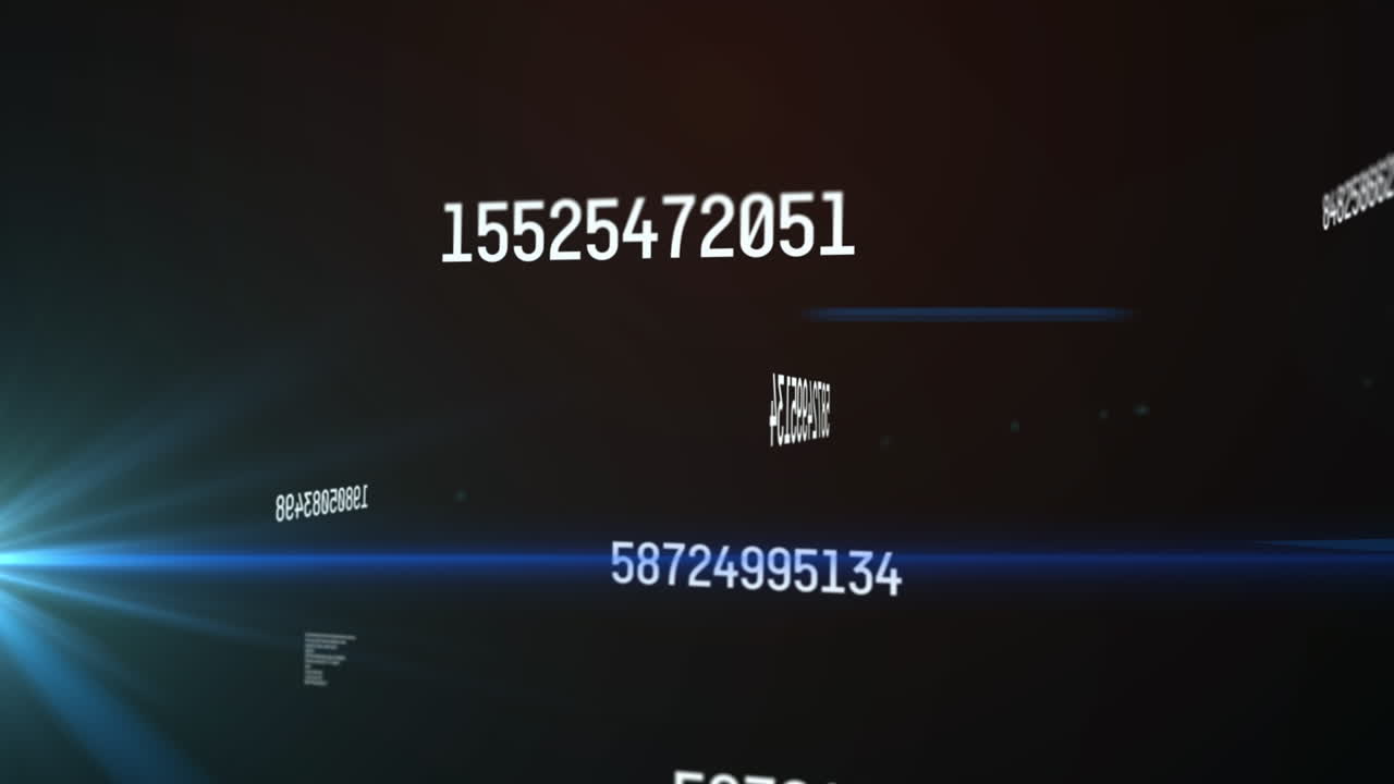 Animation of numbers changing and data processing