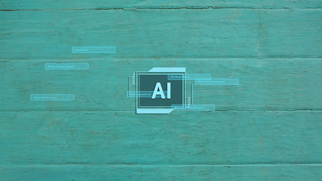 elementos de interfaz sobre un fondo de madera turquesa