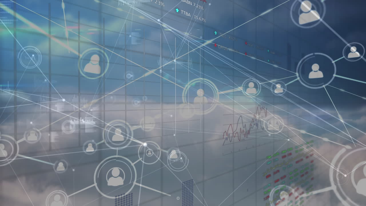 클라우드 상의 데이터 처리의 애니메이션