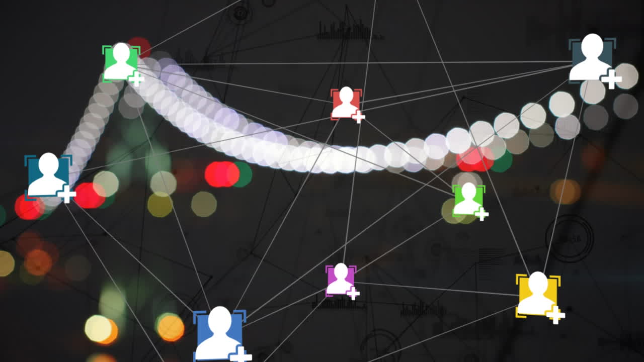 bokeh 조명에 대한 연결 아이콘의 웹