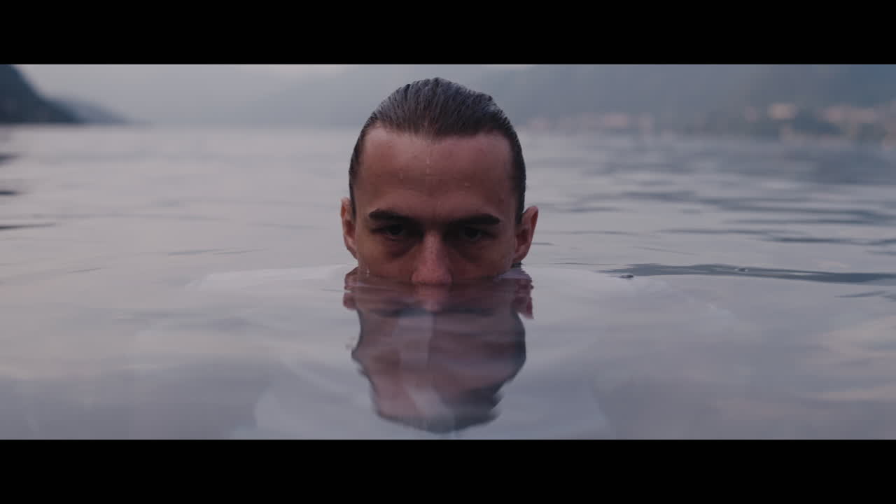 Man's Head Under Water