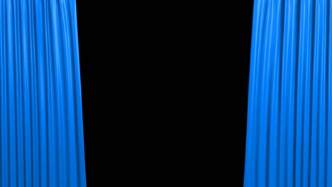 cortina de apertura azul con fondo alfa