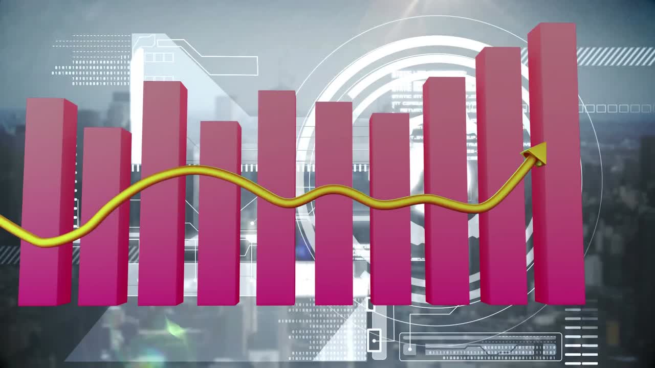 gráficos que muestran las estadísticas cambiantes