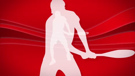 tennis player's silhouette [loop]