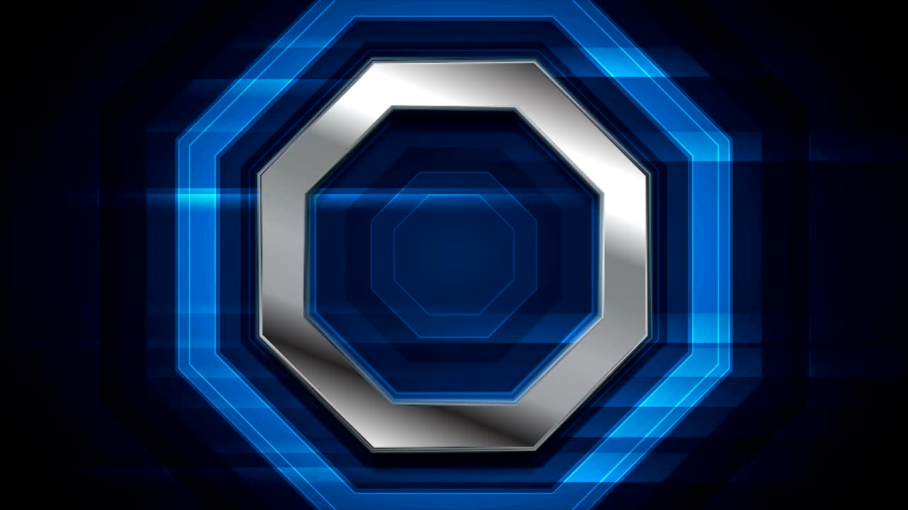 다크 블루 테크놀로지 비디오 애니메이션, 메탈릭 옥타곤