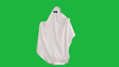 ghost costume on green screen