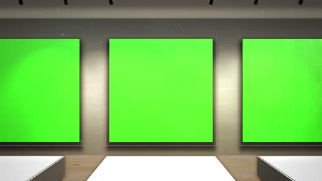 Hall-of-art-museum-with-frame-for-picture-and-photos-with-mock-up-screen-frame