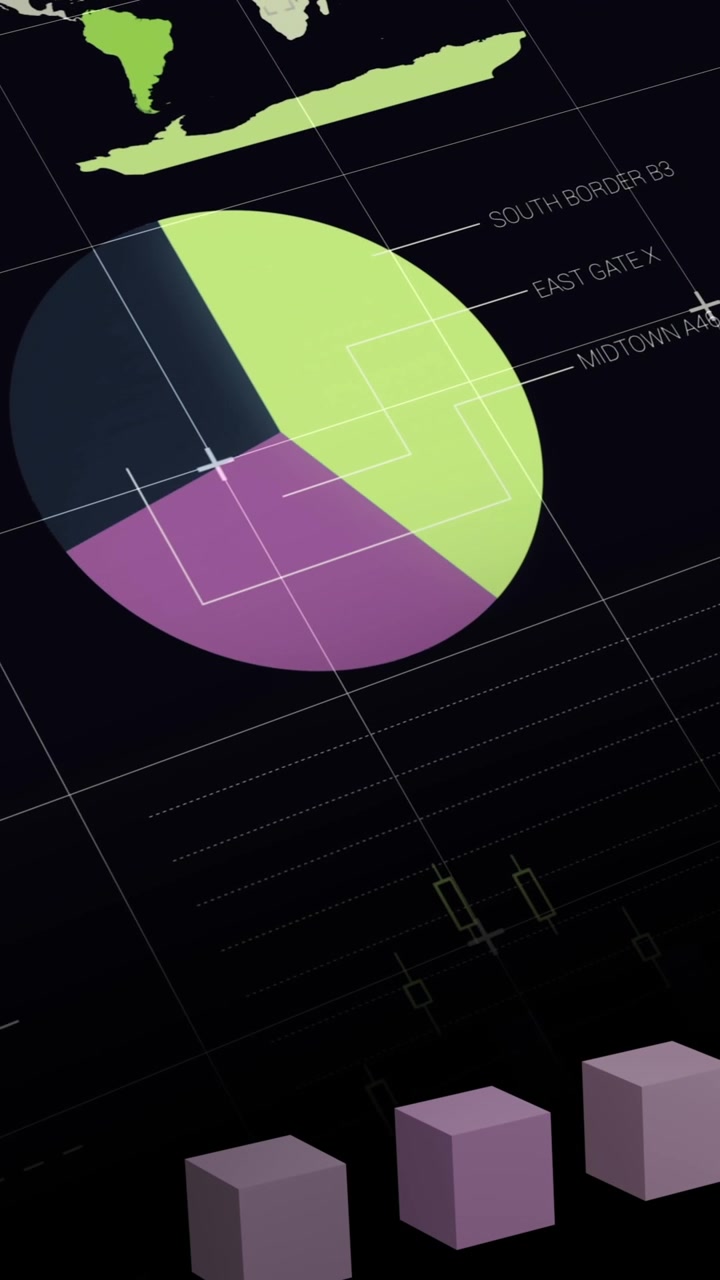 Animazione dell'elaborazione di dati finanziari su griglia