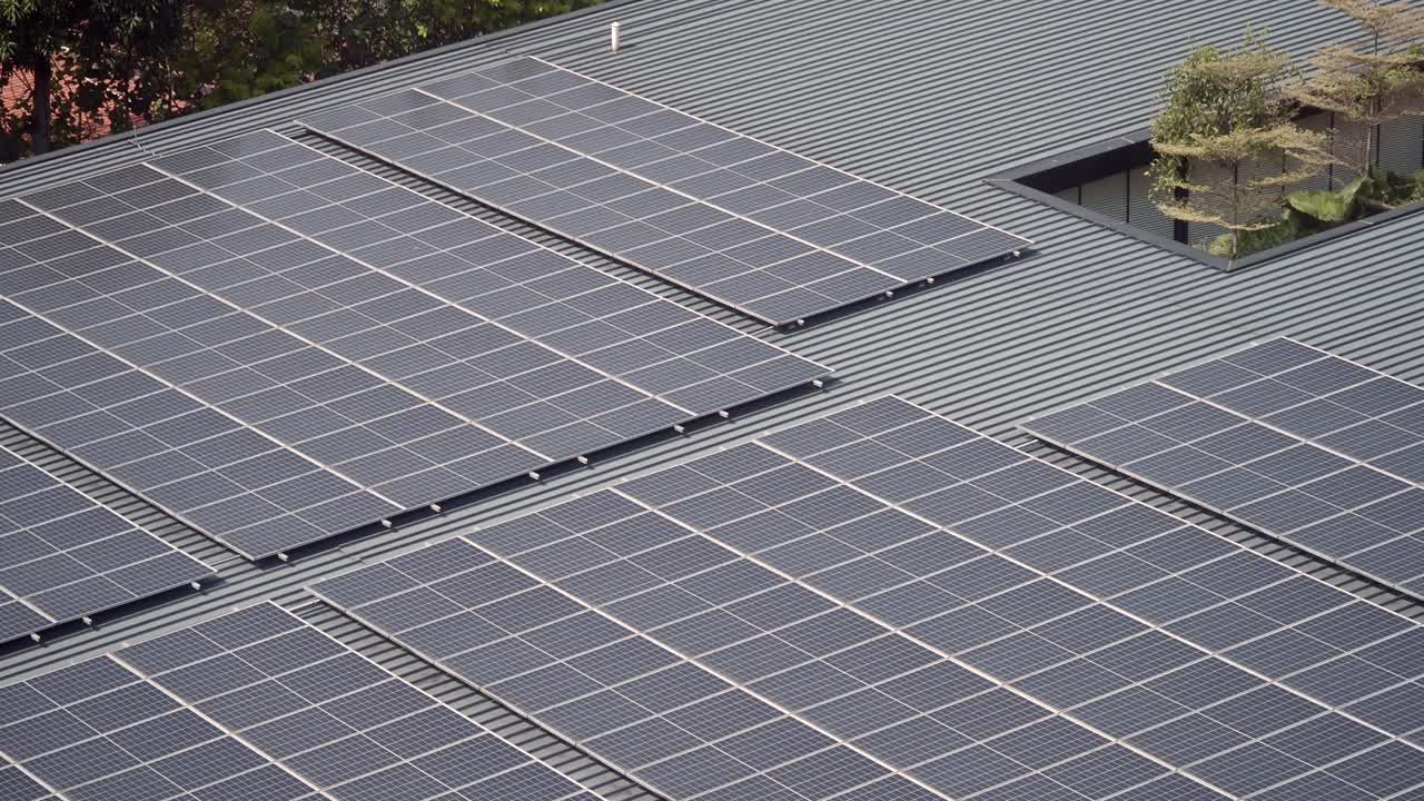 Solar Panels on a Metal Roof
