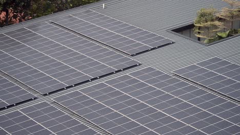 solar panels on a metal roof