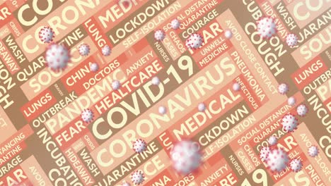 células de covid-19 contra el concepto de coronavirus textos