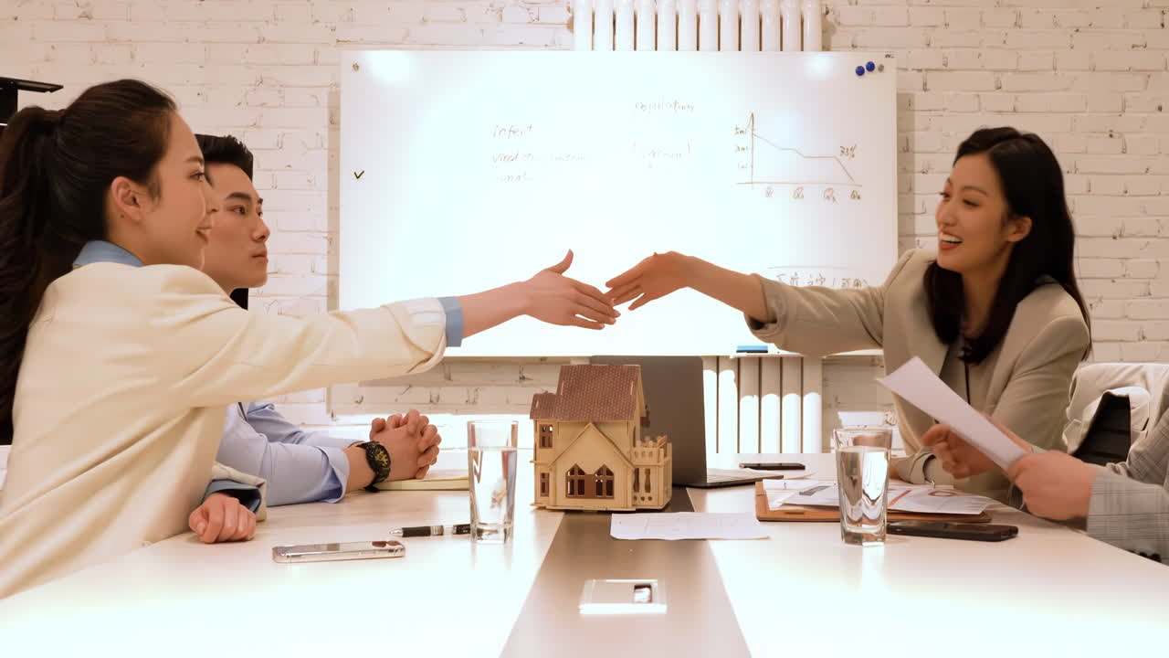 Group Briefing discussion, financial portfolio, business people in meeting teamwork, investment profit, paperwork. Online research or budget analyst with economist for audit feedback, planning project