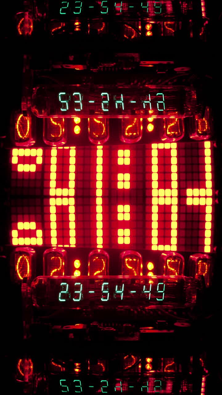 counting numbers, time and code information in vertical