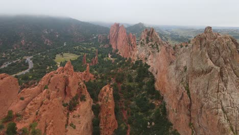 landscape of the incredible orange mountains on a cloudy day