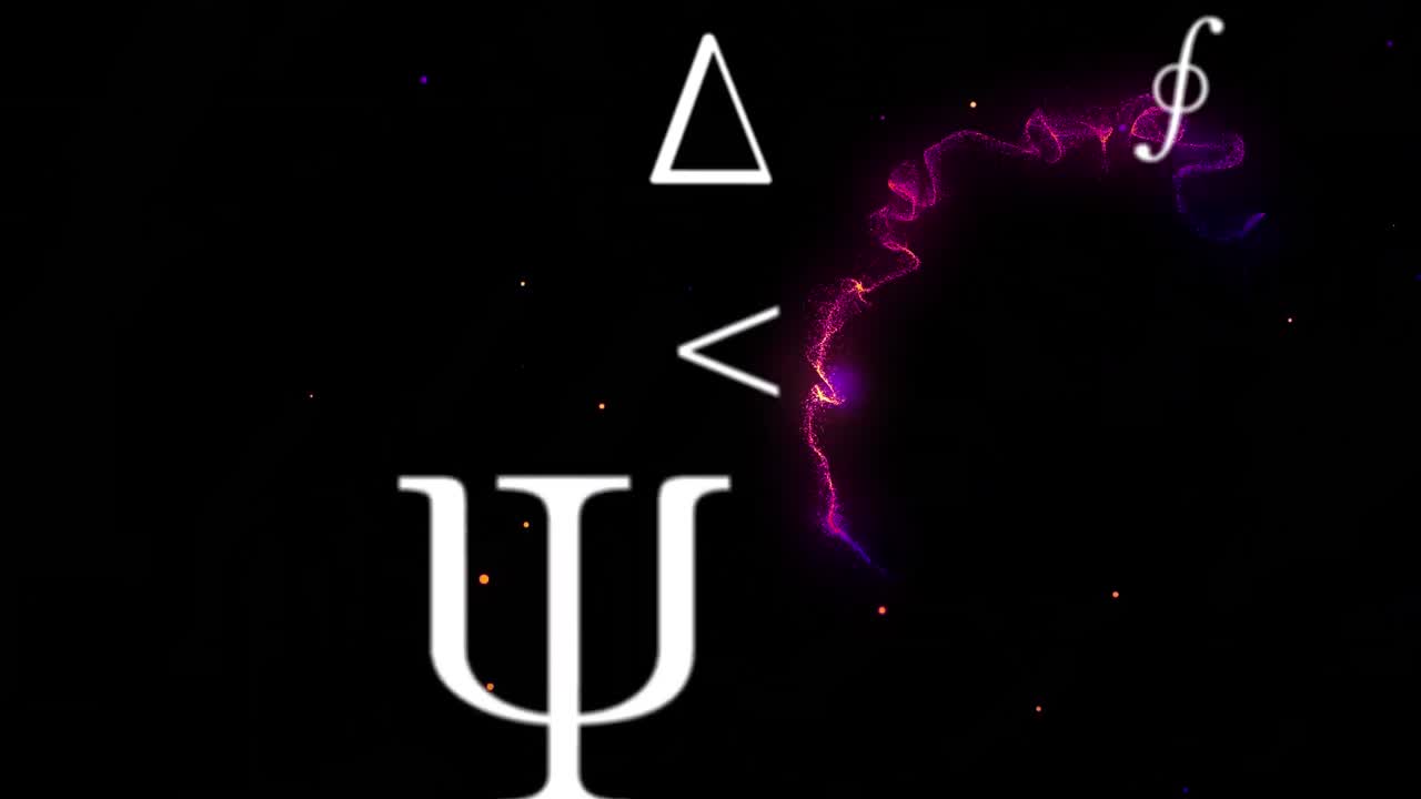 animación de símbolos matemáticos que se mueven en el fondo